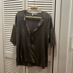 Metallic Dar Gray 10 Crosby Oversized Blouse
